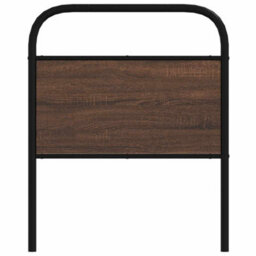 Berkfield Headboard Brown Oak 80 Cm Steel And Engineered Wood - thumbnail 3
