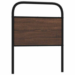 Berkfield Headboard Brown Oak 80 Cm Steel And Engineered Wood