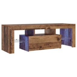 Berkfield Modern Tv Cabinet With Led Lights Old Wood 120X36.5X40 Cm Engineered Wood - thumbnail 5