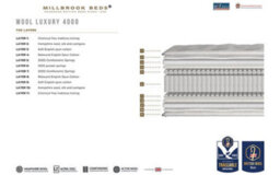 Millbrook Wool Luxury 4000 Pocket Mattress Double - thumbnail 5