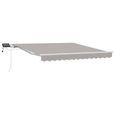 Berkfield Modern Retractable Awning With Manual 300 X 250 Cm Light Grey