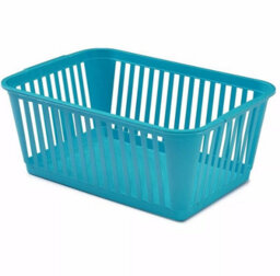 Pack Of 10 Teal/blue Plastic Handy Storage Basket Pharmacy Organiser School Office Kitchen Tidy Crate Baskets 25 Cm - thumbnail 2