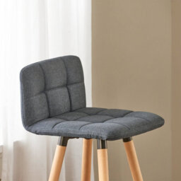 Sobuy Fst50-Dgx2, Set Of 2 Kitchen Barstool, Bar Stool With Fabric Padded Seat, Grey,w45Xd42Xh92 - thumbnail 8