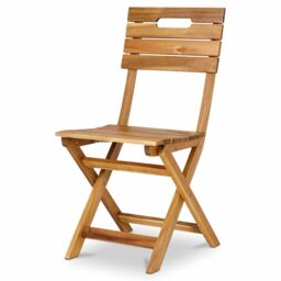 GoodHome Denia Acacia Wooden 6 Seater Dining Set With Foldable Chairs - thumbnail 2