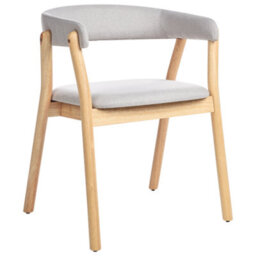 Beliani Set Of 2 Dining Chairs Mylo Fabric Light Brown/ Grey - thumbnail 4