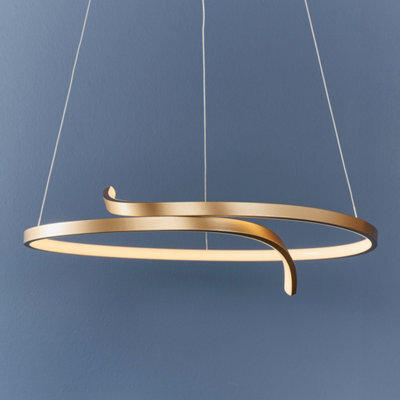 Anson Lighting Navarre Pendant Light Finished In Brushed Gold Plated Finish And White Silicone - image 1