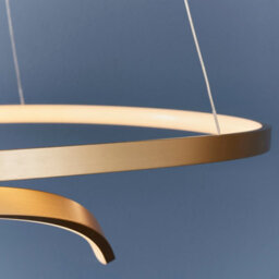 Anson Lighting Navarre Pendant Light Finished In Brushed Gold Plated Finish And White Silicone - thumbnail 4