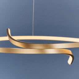Anson Lighting Navarre Pendant Light Finished In Brushed Gold Plated Finish And White Silicone - thumbnail 3