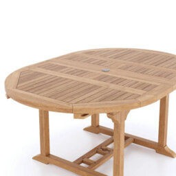 Eterna Faro Teak Garden Outdoor Dining Table & 6 Seat Chair Set - With Green Cushions - thumbnail 4