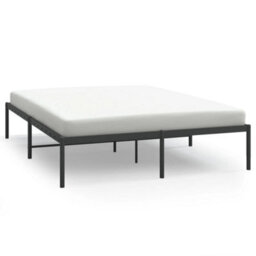 Berkfield Metal Bed Frame Black 150X200 Cm 5Ft King Size - thumbnail 2