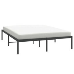 Berkfield Metal Bed Frame Black 150X200 Cm 5Ft King Size - thumbnail 3