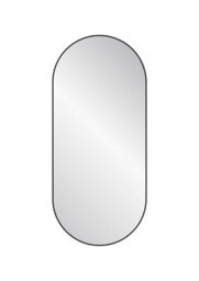 Nielsen Anderson Oval Pill Shaped Metal Large Wall Mirror, Black, 80 X 40Cm - thumbnail 1