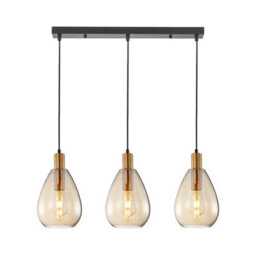 Luminosa Lighting Luminosa Zulo Bar Pendant Ceiling Light Brass 3Xe27 - thumbnail 1