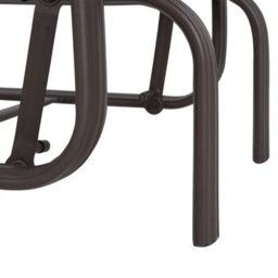 Beliani Garden Rocking Chair Brown - Powder-Coated Aluminium Outdoor Rocker With Adjustable Seat And Cushions - thumbnail 5