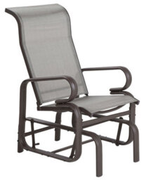 Beliani Garden Rocking Chair Brown - Powder-Coated Aluminium Outdoor Rocker With Adjustable Seat And Cushions - thumbnail 3