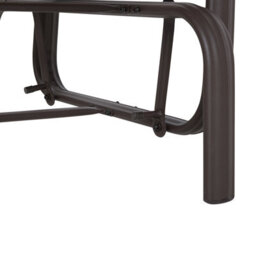 Beliani Garden Rocking Chair Brown - Powder-Coated Aluminium Outdoor Rocker With Adjustable Seat And Cushions - thumbnail 7