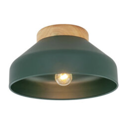 Happy Homewares Chic Scandinavian Designed Semi Flush Ceiling Light In Forest Green - thumbnail 2