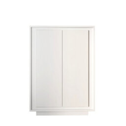 FurniComp LTD Furnicomp Berlin 2 Door 106Cm Matt White Highboard/tall Sideboard - thumbnail 2