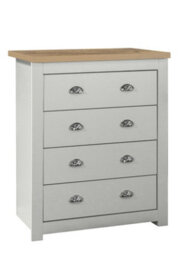 Birlea Highgate 4 Drawer Chest Grey & Oak - thumbnail 8