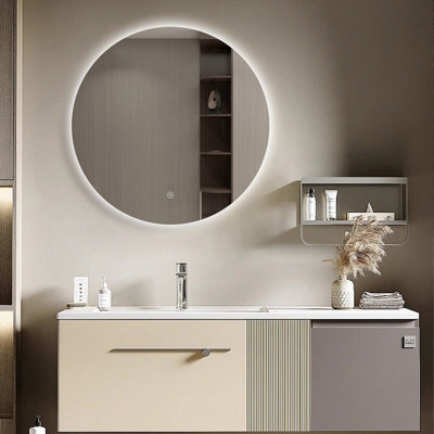 Solero Round Battery Operated 600mm Round Led Mirror - image 1