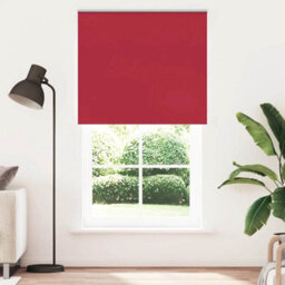 Berkfield Roller Blind Blackout Red 125X230 Cm Fabric Width 121.6 Cm Polyester
