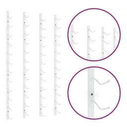 Vidaxl Wall Mounted Wine Rack For 12 Bottles 2 Pcs White Iron - thumbnail 4