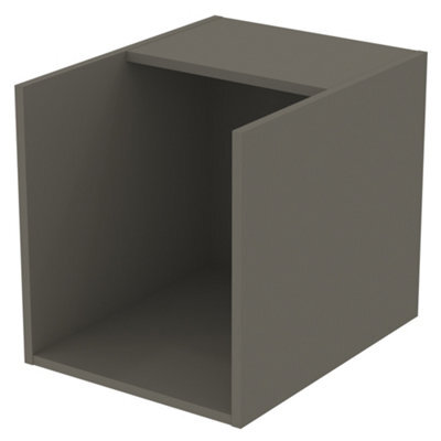 Ideal Standard I.life B Matt Quartz Grey Wall-Mounted Storage Unit With 1 Shelf (D) 505mm (H) 440mm - image 1