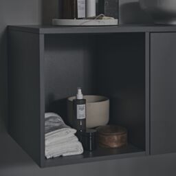 Ideal Standard I.life B Matt Quartz Grey Wall-Mounted Storage Unit With 1 Shelf (D) 505mm (H) 440mm - thumbnail 3
