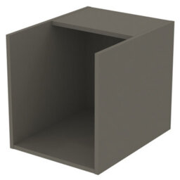 Ideal Standard I.life B Matt Quartz Grey Wall-Mounted Storage Unit With 1 Shelf (D) 505mm (H) 440mm - thumbnail 1