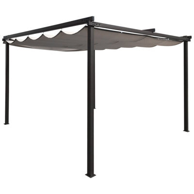 Charles Bentley 3M X 3M Premium Canopy Gazebo Awning Shade - Grey - image 1
