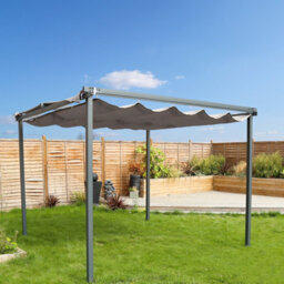 Charles Bentley 3M X 3M Premium Canopy Gazebo Awning Shade - Grey - thumbnail 3