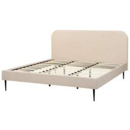Beliani Bed Boucle Flayat 180 X 200 Cm (Eu Super King) Light Beige - thumbnail 5
