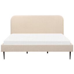 Beliani Bed Boucle Flayat 180 X 200 Cm (Eu Super King) Light Beige - thumbnail 6