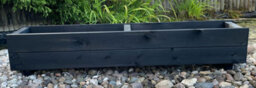 Ruddings Wood Large Wooden Planter Black Trough Garden Flower Box Heavy Duty 1200mm Fully Assembled - thumbnail 3