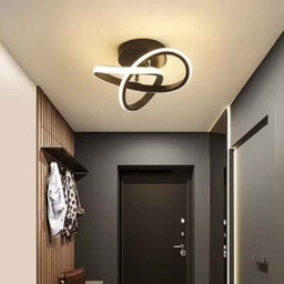 Black Indoor Acrylic, Aluminium & Metal Chrome Effect, Lamp Led Ceiling Light - thumbnail 2