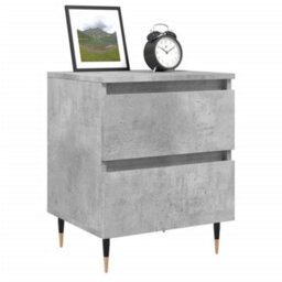 Berkfield Elegant Bedside Cabinet Concrete Grey 40X35X50 Cm Engineered Wood - thumbnail 3