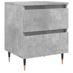 Berkfield Elegant Bedside Cabinet Concrete Grey 40X35X50 Cm Engineered Wood - thumbnail 1