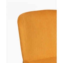 Evre Yellow Freddie Dining Chairs Set Of 2, Upholstered, Corduroy, Stain-Resistant, Metal Frame, Non-Marking Foot Caps - 9 Colours - thumbnail 5