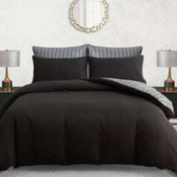 Lazzaro Luxury Microfibre Double Duvet Cover Set Ultrasoft Durable Easy Care With Zipper Closure - thumbnail 3
