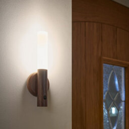 Auraglow Smart Led Sensor Wall Light With Magnetic Base - Walnut Wood - thumbnail 3