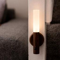 Auraglow Smart Led Sensor Wall Light With Magnetic Base - Walnut Wood - thumbnail 4