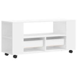 Berkfield Tv Cabinet White 102X34.5X43 Cm Engineered Wood - thumbnail 8