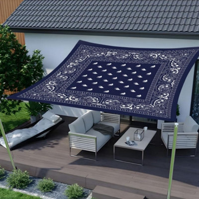 Blue Rectangular Shade Sail 95% Uv Protection Waterproof - image 1