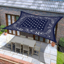 Blue Rectangular Shade Sail 95% Uv Protection Waterproof - thumbnail 2