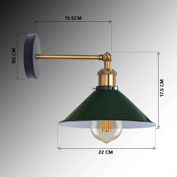 Ledsone Industrial Metal Wall Lights Indoor Wall Sconce Lighting Wall Lamp Fixture Rose Gold With Bulb - thumbnail 4