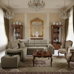 Wakiki Corner Sofa Bed With Two Ottomans Foam Wave Springs Wooden Frame Storage 260X96X190Cm Beige Left - thumbnail 2