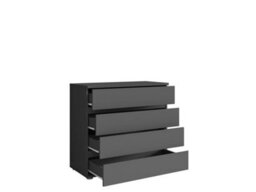 Arte Modern Graphite Chest Of Drawers 92Cm - Space-Saving Storage For Urban Living - thumbnail 2