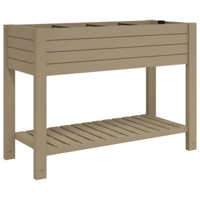 Berkfield Durable Garden Raised Bed Light Brown 110X45X79 Cm Polypropylene - image 1