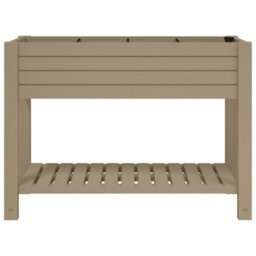 Berkfield Durable Garden Raised Bed Light Brown 110X45X79 Cm Polypropylene - thumbnail 3