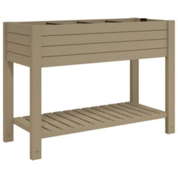Berkfield Durable Garden Raised Bed Light Brown 110X45X79 Cm Polypropylene - thumbnail 1